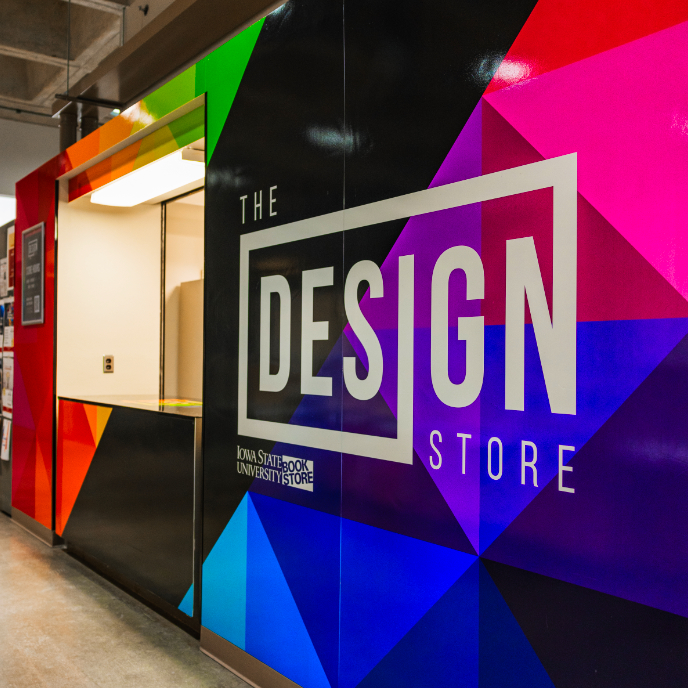 Exterior of the Design Store located on the second floor of the College of Design.