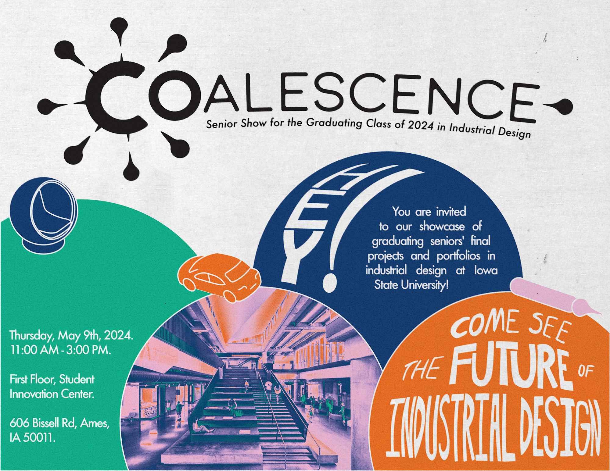 Coalescense, Senior Show for the Graduating Class of 2024 in Industrial Design poster